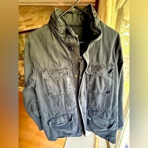 GAP Men's Military Field Jacket-Navy